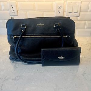 Kate Spade cobblestone leather purse and matching wallet
